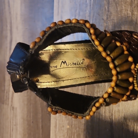 ANN Michelle  High Heels Stone/ Beaded Size 7 - Picture 3 of 6